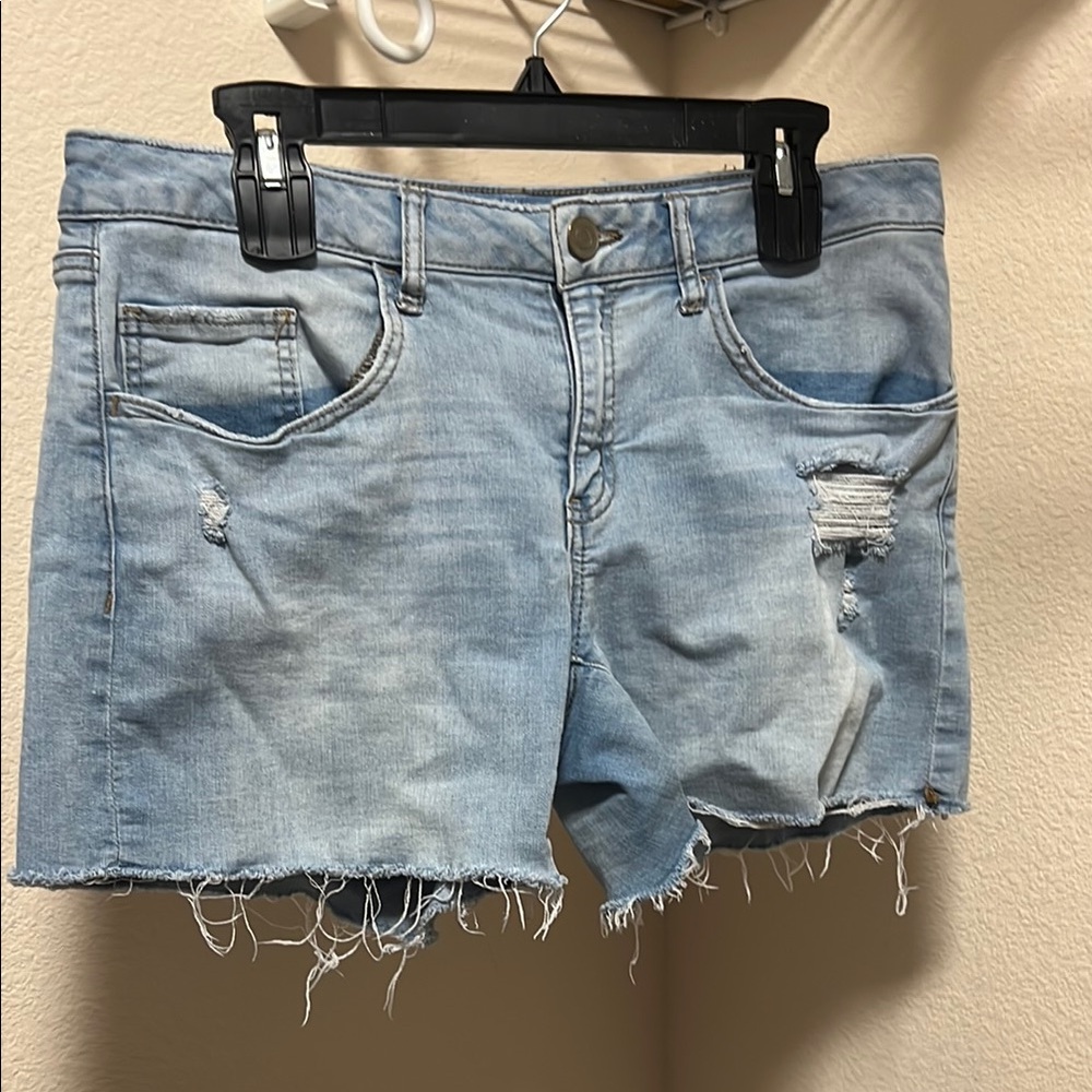 SO Blue Jean Shorts Distressed Casual Style
